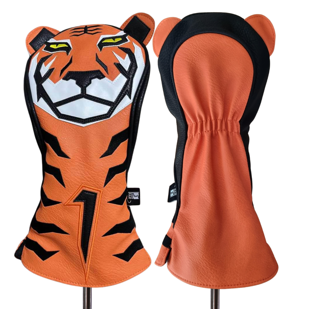 Tiger Woods Back Side Premium Vegan Leather Golf Driver Cover