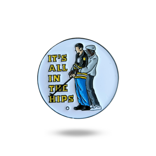 It's All In The Hips Chubbs Happy Gilmore Premium Golf Ball Marker