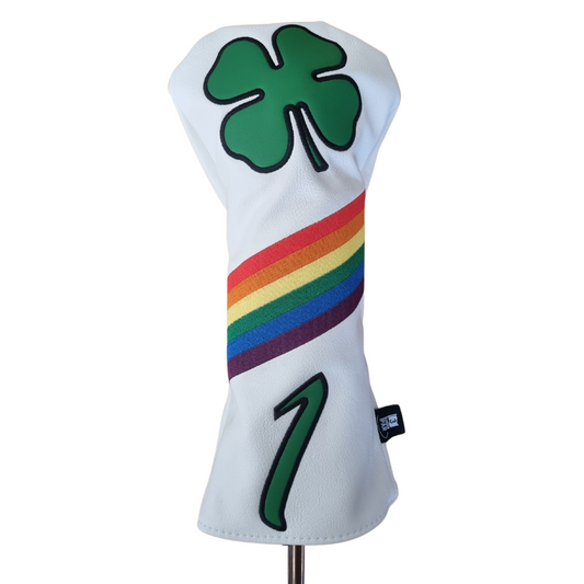 Luck Of The Irish Clover Premium Vegan Leather Golf Driver Cover