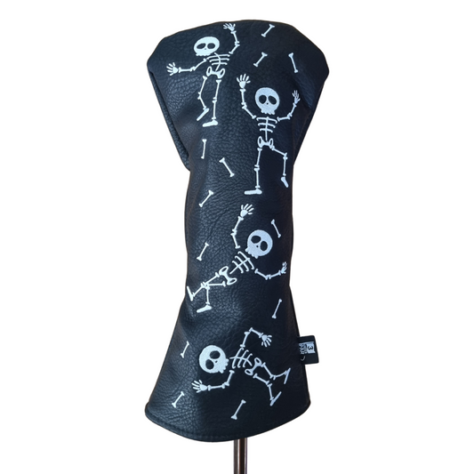 Spooky Skeleton Premium Vegan Leather Golf Driver Cover